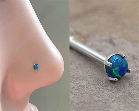 black opal nose ring|opal nose rings for women.